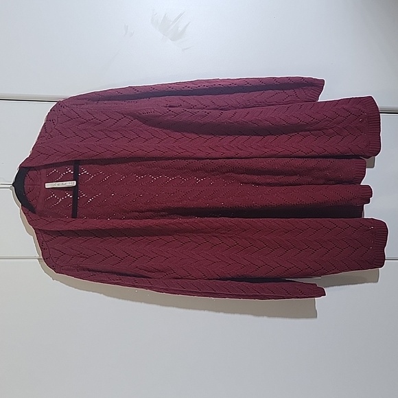 Leo & Nicole Burgundy Cardigan Size XXL - Picture 1 of 7